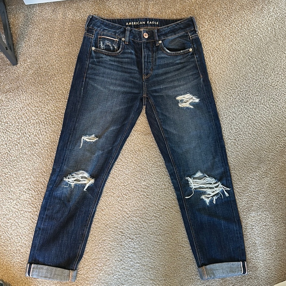 AE Tomgirl Distressed Denim